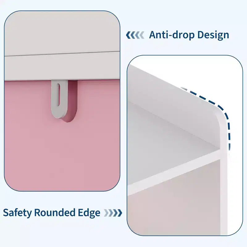 Organizzatore per giocattoli, Libreria per bambini, Mobile contenitore per giocattoli, Scaffale portagiochi per cameretta, camera da letto, asilo nido, soggiorno