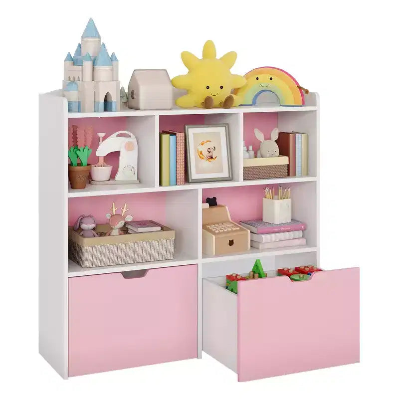Organizzatore per giocattoli, Libreria per bambini, Mobile contenitore per giocattoli, Scaffale portagiochi per cameretta, camera da letto, asilo nido, soggiorno