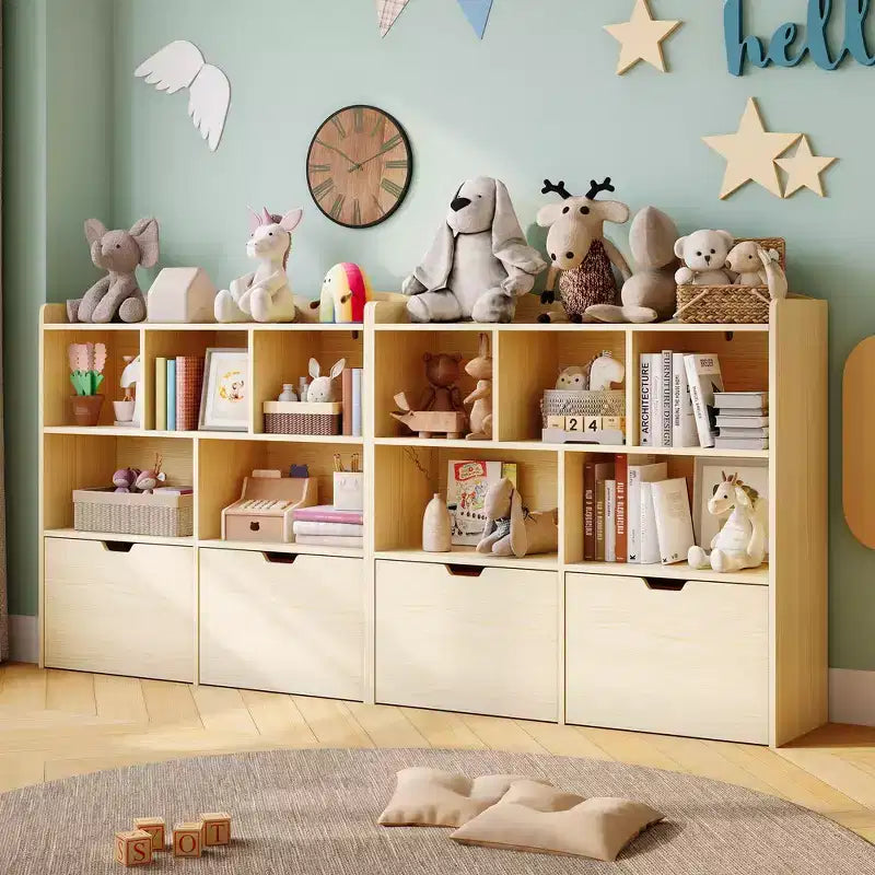 Organizzatore per giocattoli, Libreria per bambini, Mobile contenitore per giocattoli, Scaffale portagiochi per cameretta, camera da letto, asilo nido, soggiorno