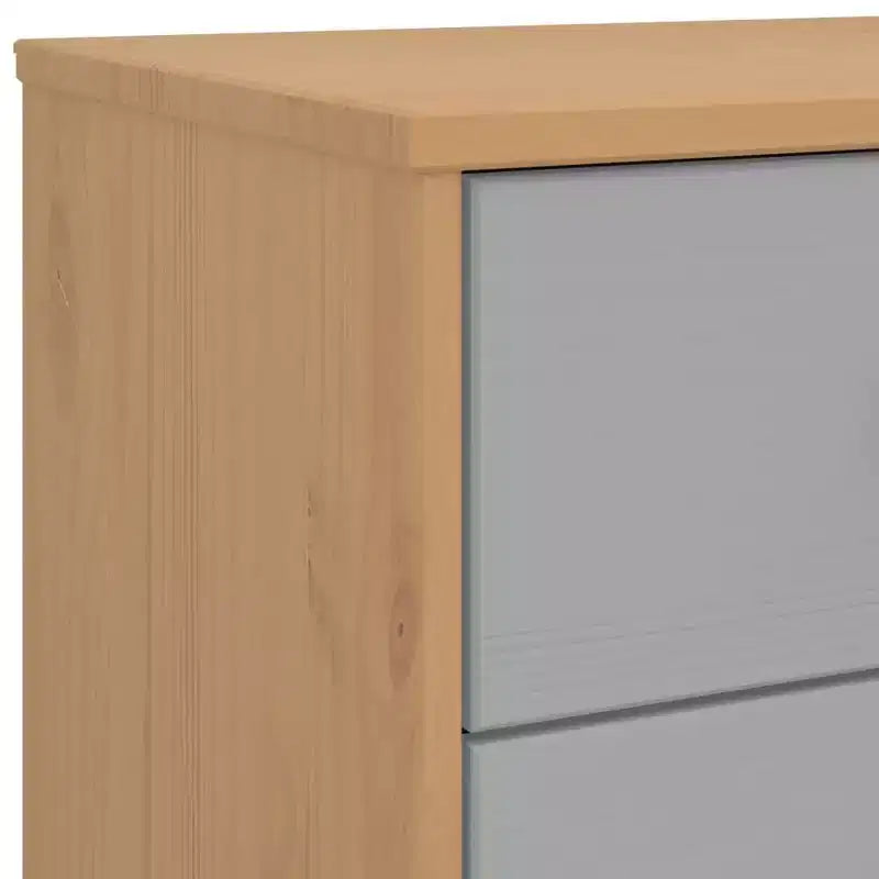 Comodino Tavolino da Notte Mobiletto Camera da Letto in Legno Massello di Pino - Marrone