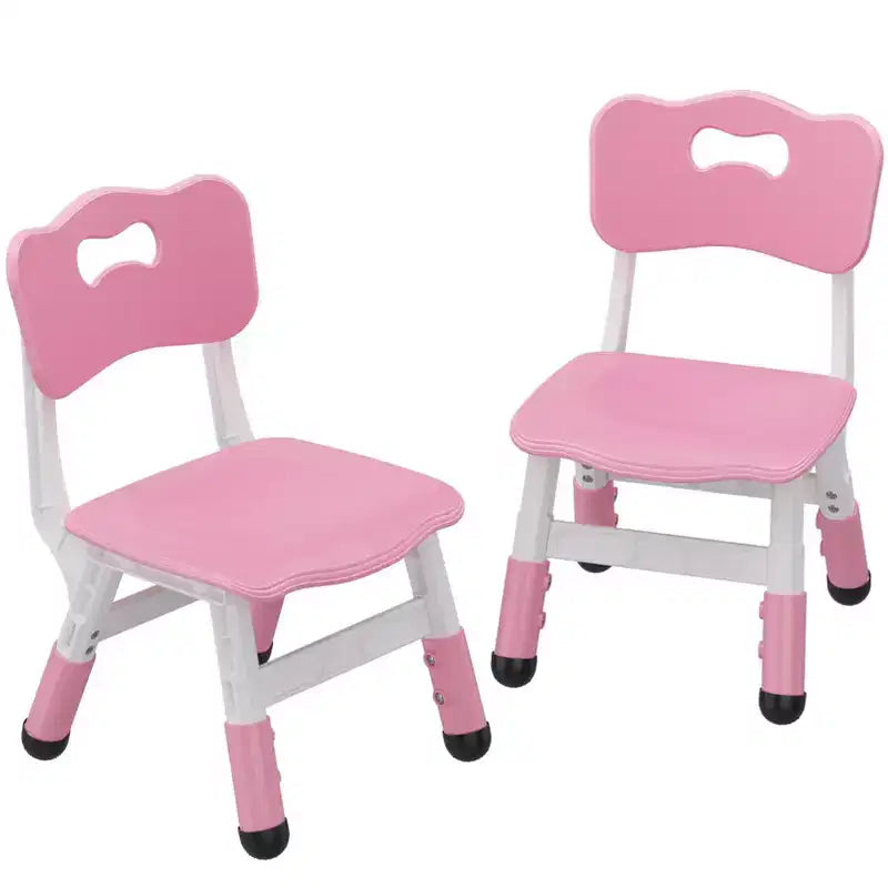 Sedie per bambini (confezione da 2) con regolazione dell'altezza a 3 livelli, sedia in plastica per bambini per uso interno ed esterno, età 2-12 anni