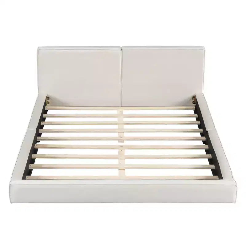 Letto a piattaforma moderno in velluto queen size con struttura solida