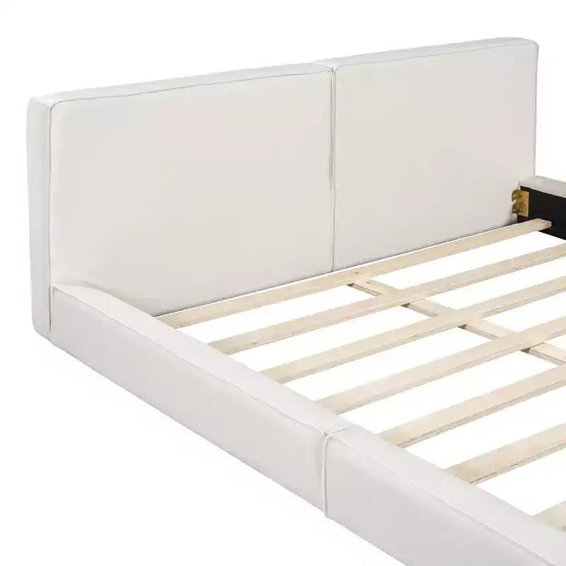 Letto a piattaforma moderno in velluto queen size con struttura solida