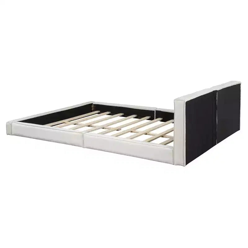 Letto a piattaforma moderno in velluto queen size con struttura solida