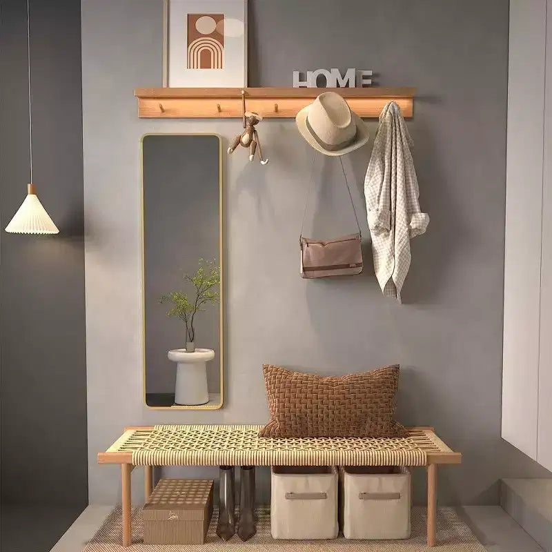 Specchio rettangolare a figura intera, 47x14'' da parete infrangibile con cornice in alluminio, specchio da porta adatto per l'arredamento moderno della casa