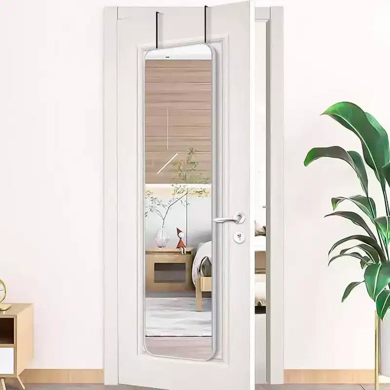 Specchio rettangolare a figura intera, 47x14'' da parete infrangibile con cornice in alluminio, specchio da porta adatto per l'arredamento moderno della casa