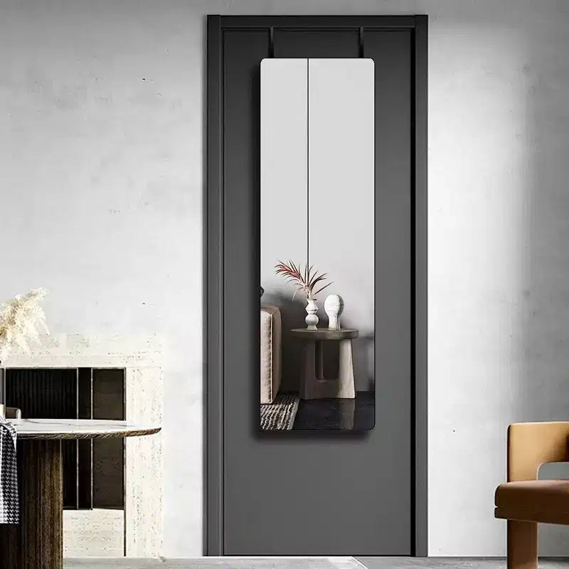 Specchio rettangolare a figura intera, 47x14'' da parete infrangibile con cornice in alluminio, specchio da porta adatto per l'arredamento moderno della casa