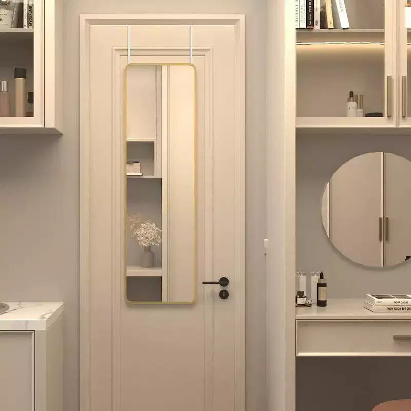 Specchio rettangolare a figura intera, 47x14'' da parete infrangibile con cornice in alluminio, specchio da porta adatto per l'arredamento moderno della casa
