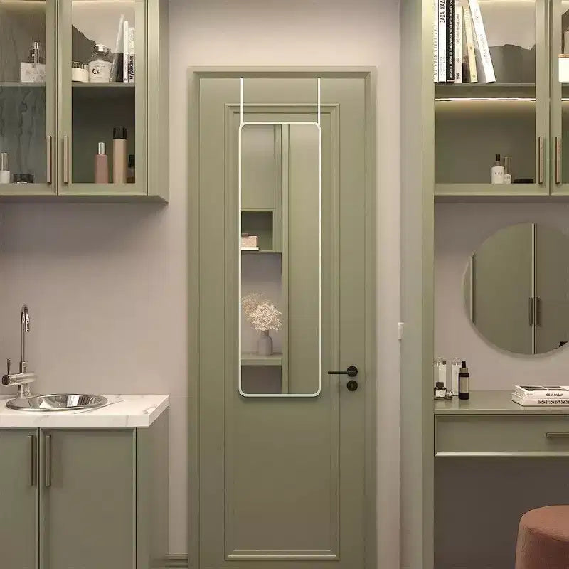 Specchio rettangolare a figura intera, 47x14'' da parete infrangibile con cornice in alluminio, specchio da porta adatto per l'arredamento moderno della casa