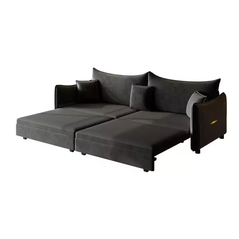 Divano moderno a 3 posti in velluto, divano letto estraibile king-size, divano letto convertibile 3-in-1 con 3 cuscini