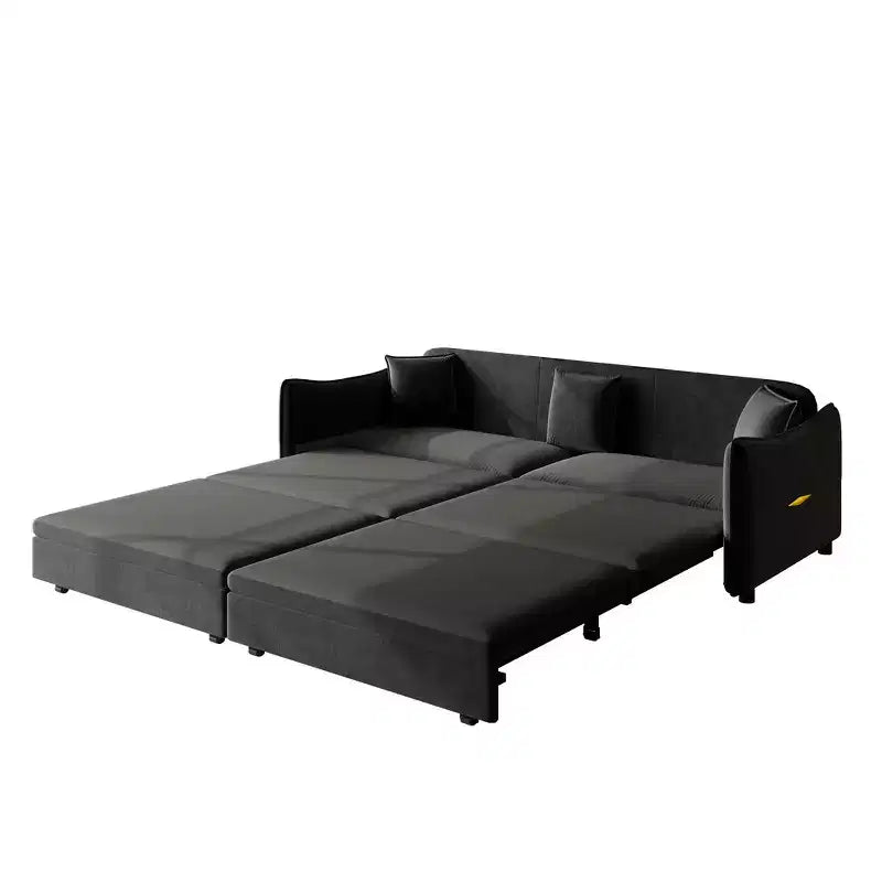 Divano moderno a 3 posti in velluto, divano letto estraibile king-size, divano letto convertibile 3-in-1 con 3 cuscini
