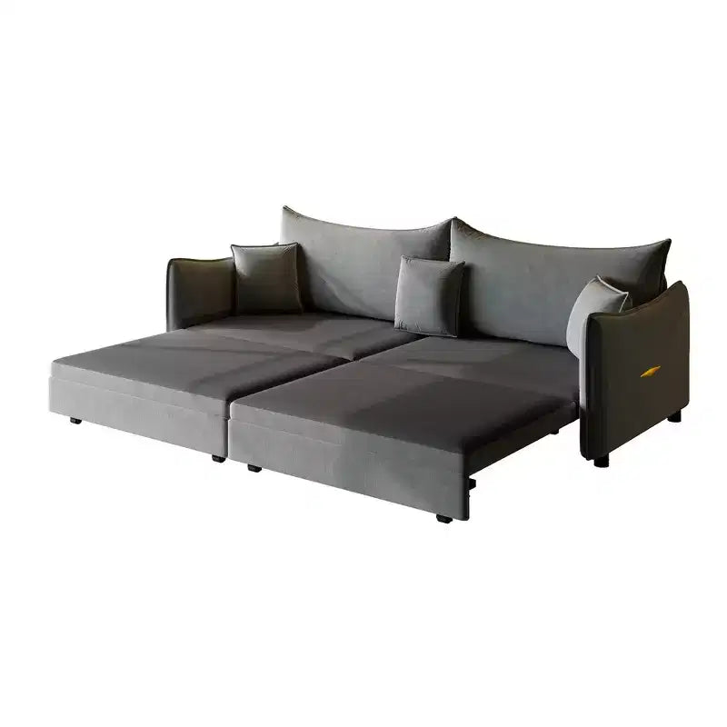 Divano moderno a 3 posti in velluto, divano letto estraibile king-size, divano letto convertibile 3-in-1 con 3 cuscini