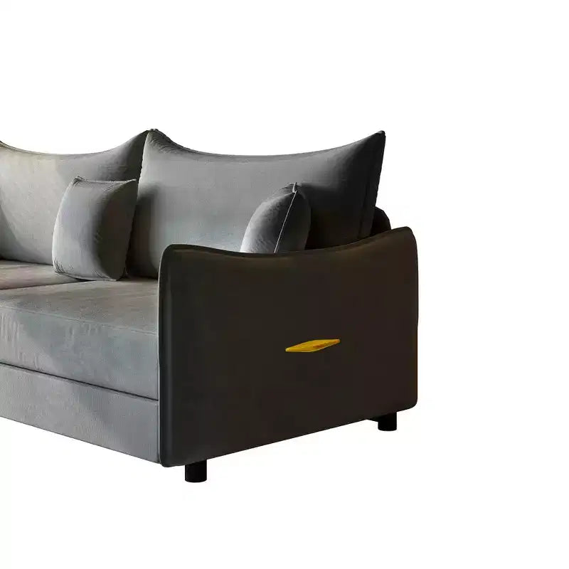 Divano moderno a 3 posti in velluto, divano letto estraibile king-size, divano letto convertibile 3-in-1 con 3 cuscini
