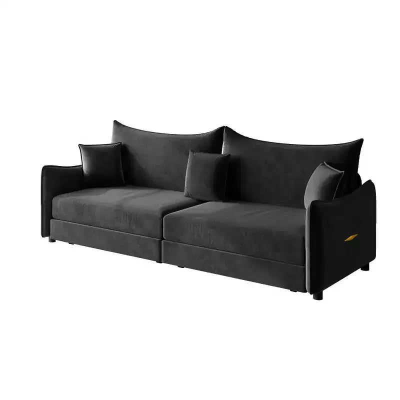 Divano moderno a 3 posti in velluto, divano letto estraibile king-size, divano letto convertibile 3-in-1 con 3 cuscini