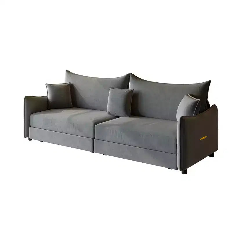 Divano moderno a 3 posti in velluto, divano letto estraibile king-size, divano letto convertibile 3-in-1 con 3 cuscini