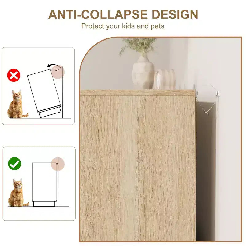 Comodino a 5 cassetti in rattan per camera da letto, corpo e gambe del mobile integrati, cassettiera in legno per corridoi, ingressi e armadi, facile montaggio