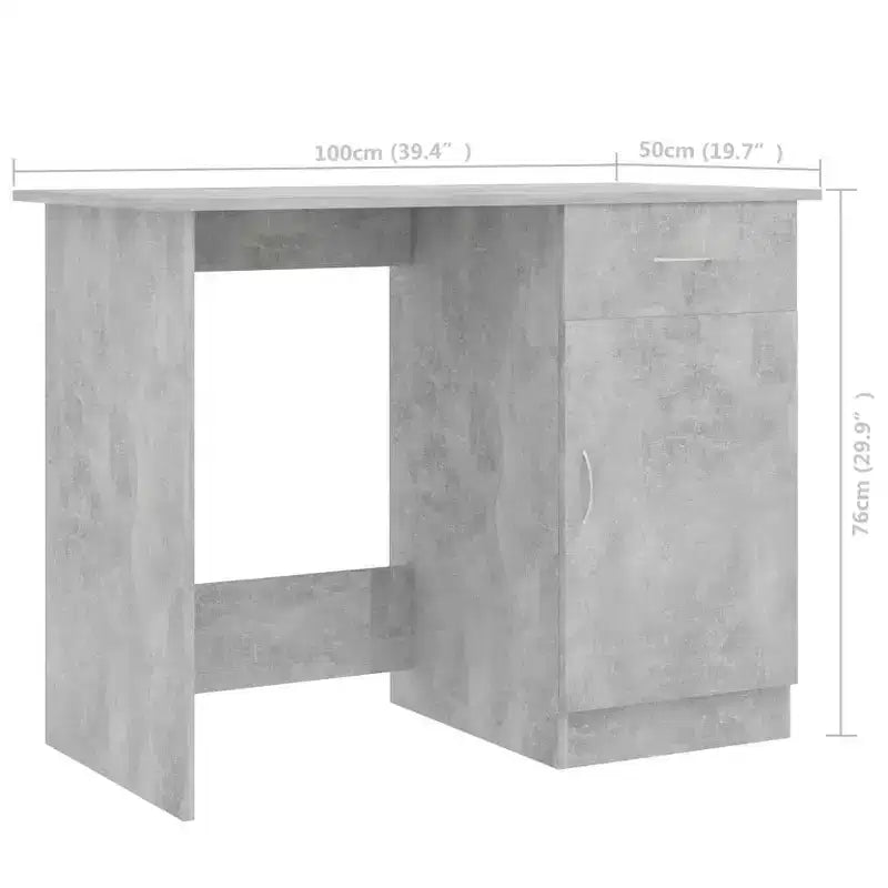 Scrivania Scrivania standard in legno composito grigio Sonoma