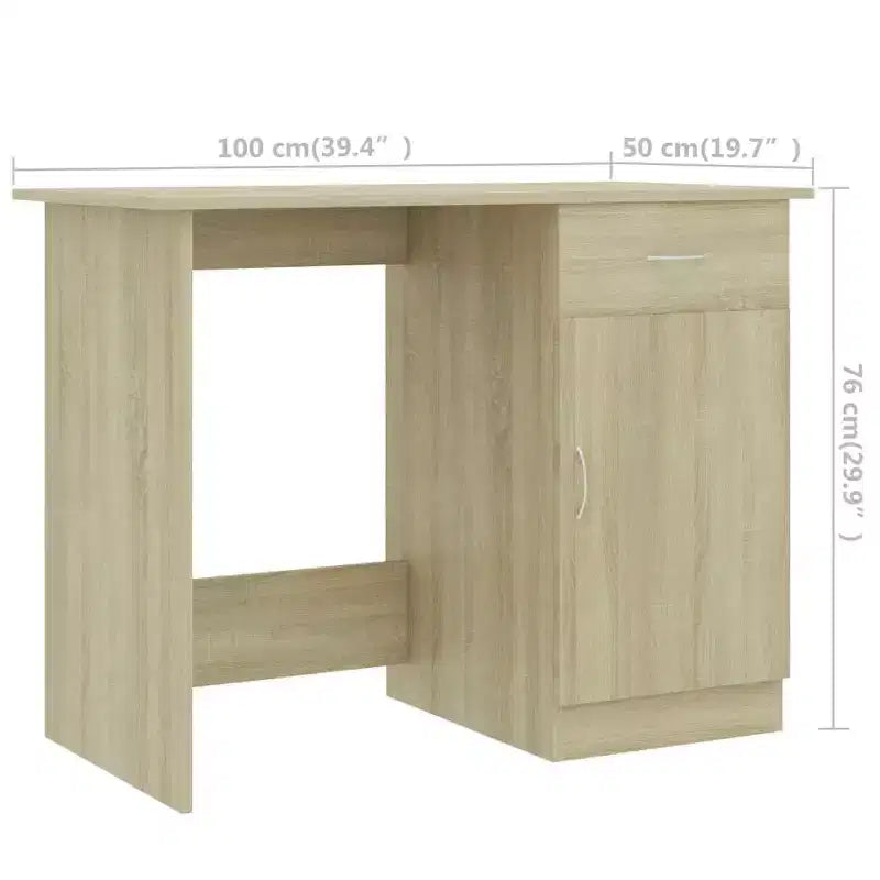 Scrivania Scrivania standard in legno composito grigio Sonoma