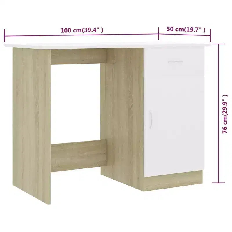 Scrivania Scrivania standard in legno composito grigio Sonoma