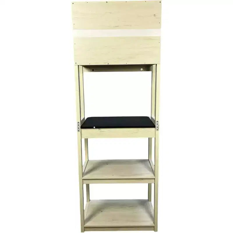 Scaffale da Panettiere a 5 Ripiani in Legno con Supporto per MicroondeScaffale Portaoggetti Autoportante per Cucina, Sala da Pranzo o Ufficio