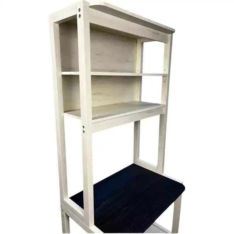 Scaffale da Panettiere a 5 Ripiani in Legno con Supporto per MicroondeScaffale Portaoggetti Autoportante per Cucina, Sala da Pranzo o Ufficio