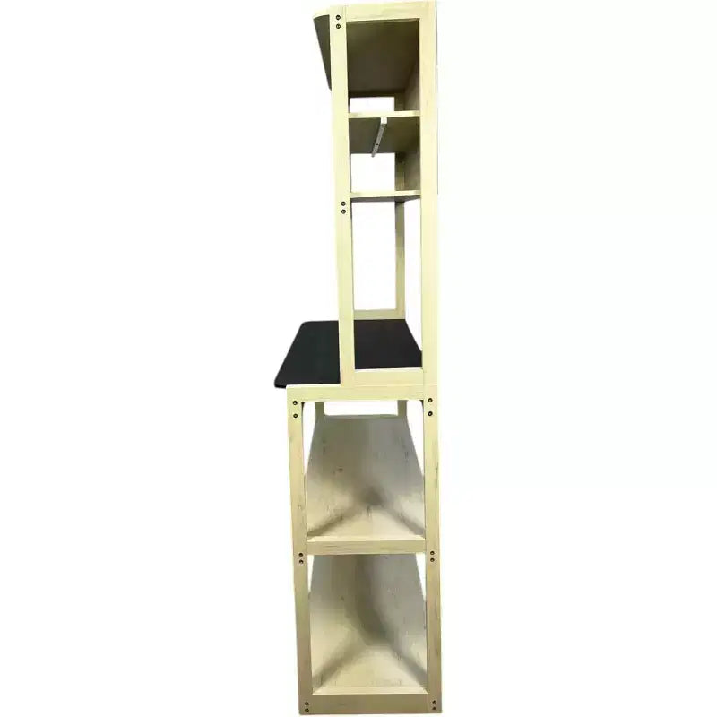 Scaffale da Panettiere a 5 Ripiani in Legno con Supporto per MicroondeScaffale Portaoggetti Autoportante per Cucina, Sala da Pranzo o Ufficio