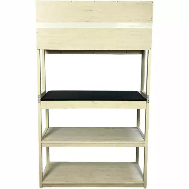 Scaffale da Panettiere a 5 Ripiani in Legno con Supporto per MicroondeScaffale Portaoggetti Autoportante per Cucina, Sala da Pranzo o Ufficio